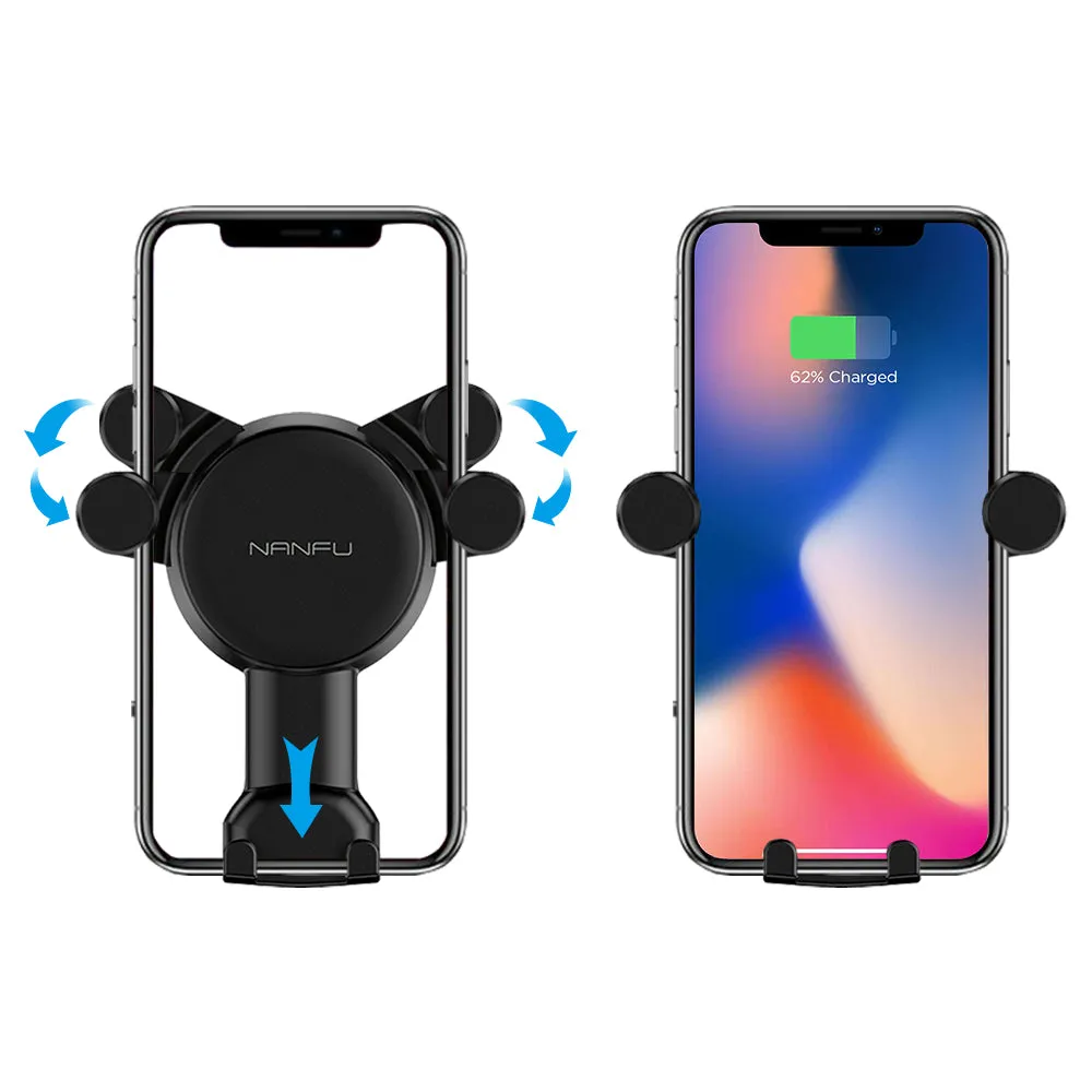 Wireless Car Charger Mount With Air Vent Phone Holder