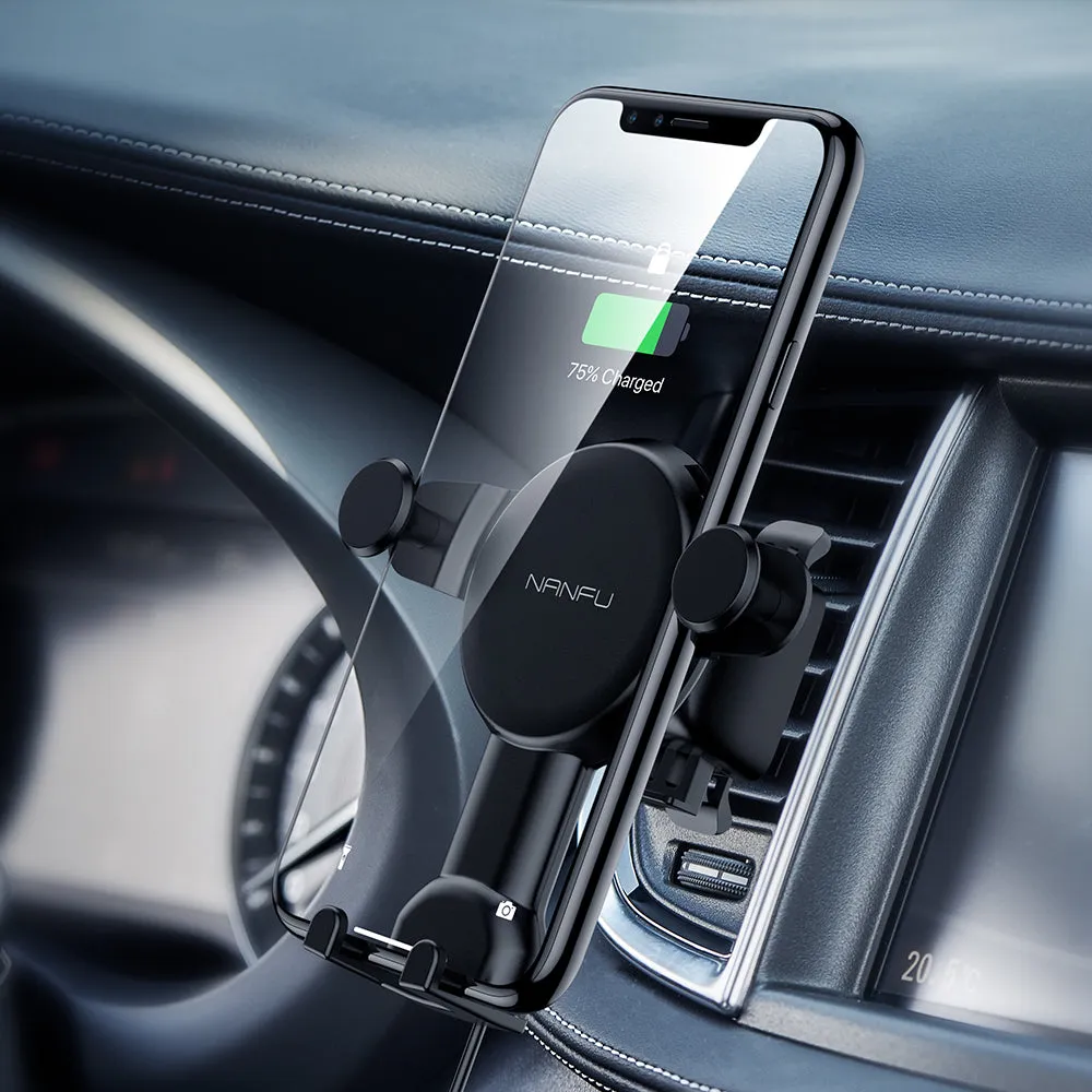 Wireless Car Charger Mount With Air Vent Phone Holder