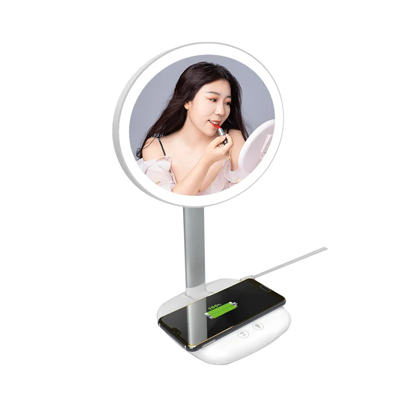 Wireless Charging 1500Mah 3 Color Lamp Makeup Led Vanity Smart Mirror