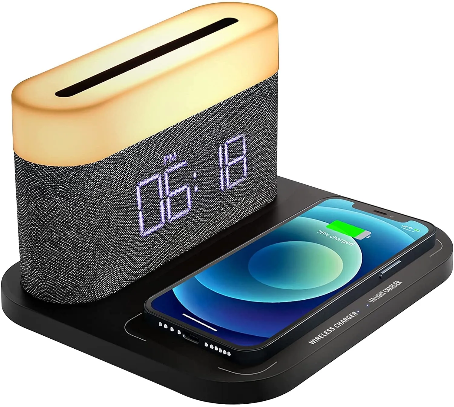Wireless Charging Digital Alarm Clock LED Lamp