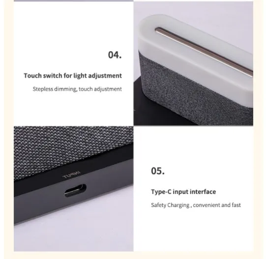 Wireless Charging Digital Alarm Clock LED Lamp