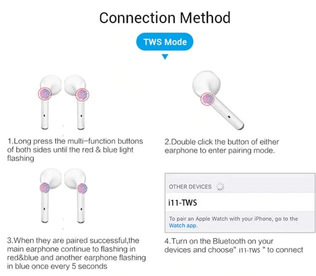 Wireless Earbuds Wireless Bluetooth Earphones i 11