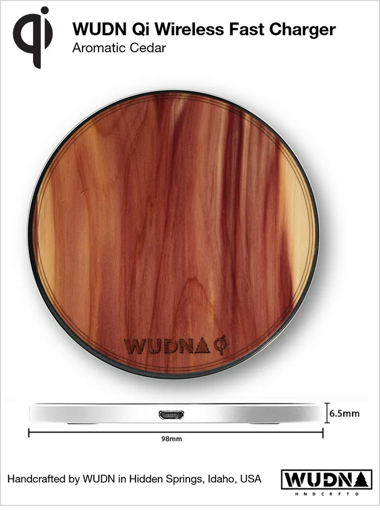 Wooden Qi Wireless Fast Charger