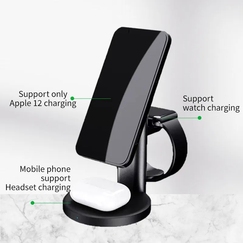 Woowooh 3 In 1 Qi Fast Wireless Charging Station Adjustable Angle
