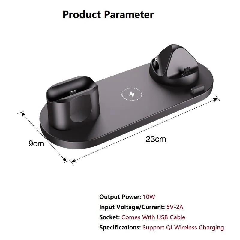 Woowooh 6-in-1 Wireless Fast Charging Station 10W