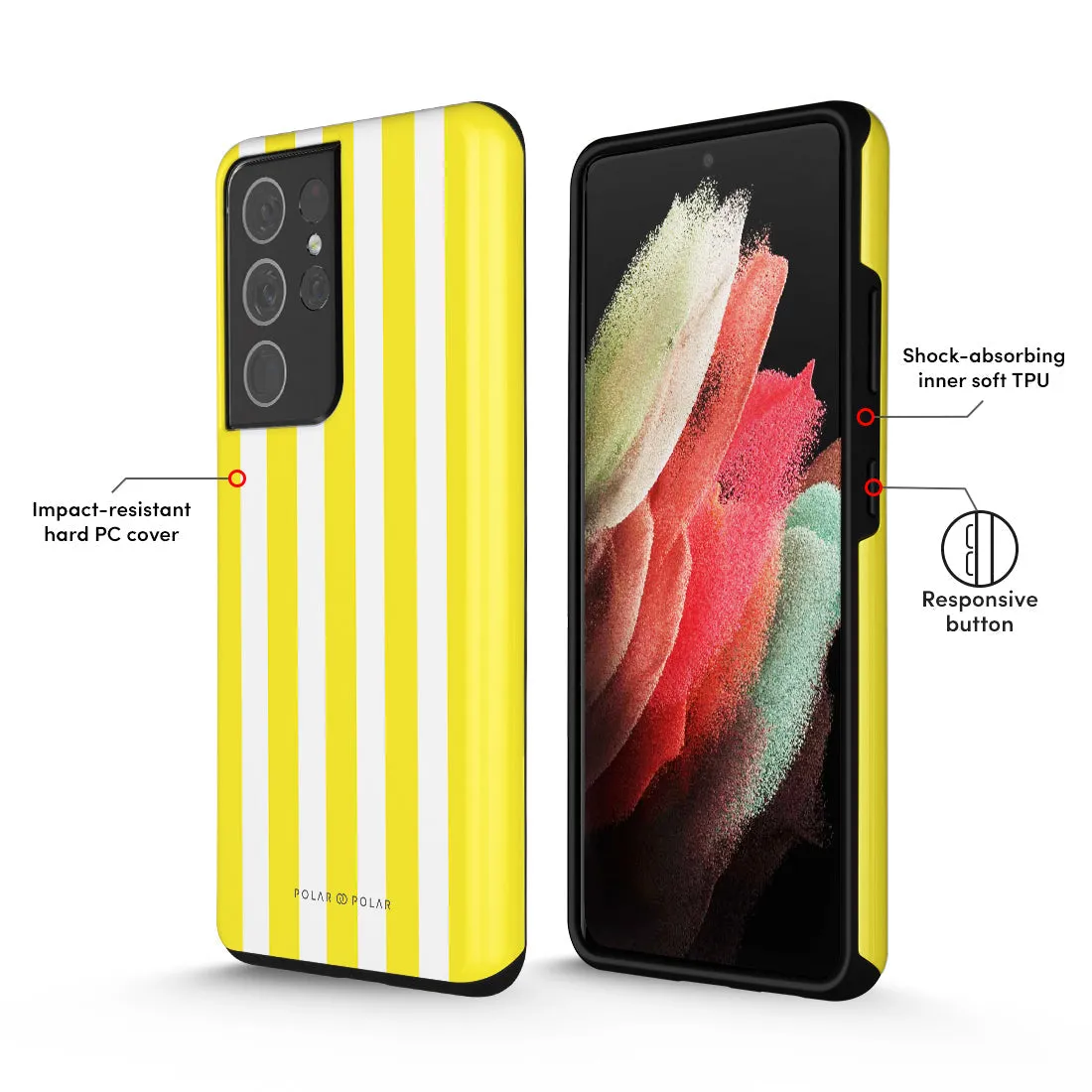 Yellow Stripe Custom - Samsung Galaxy S21 Ultra 5G Case